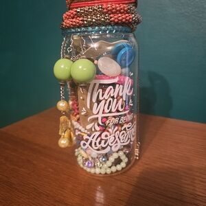 Colorful Decorative Jar with Thank You Message